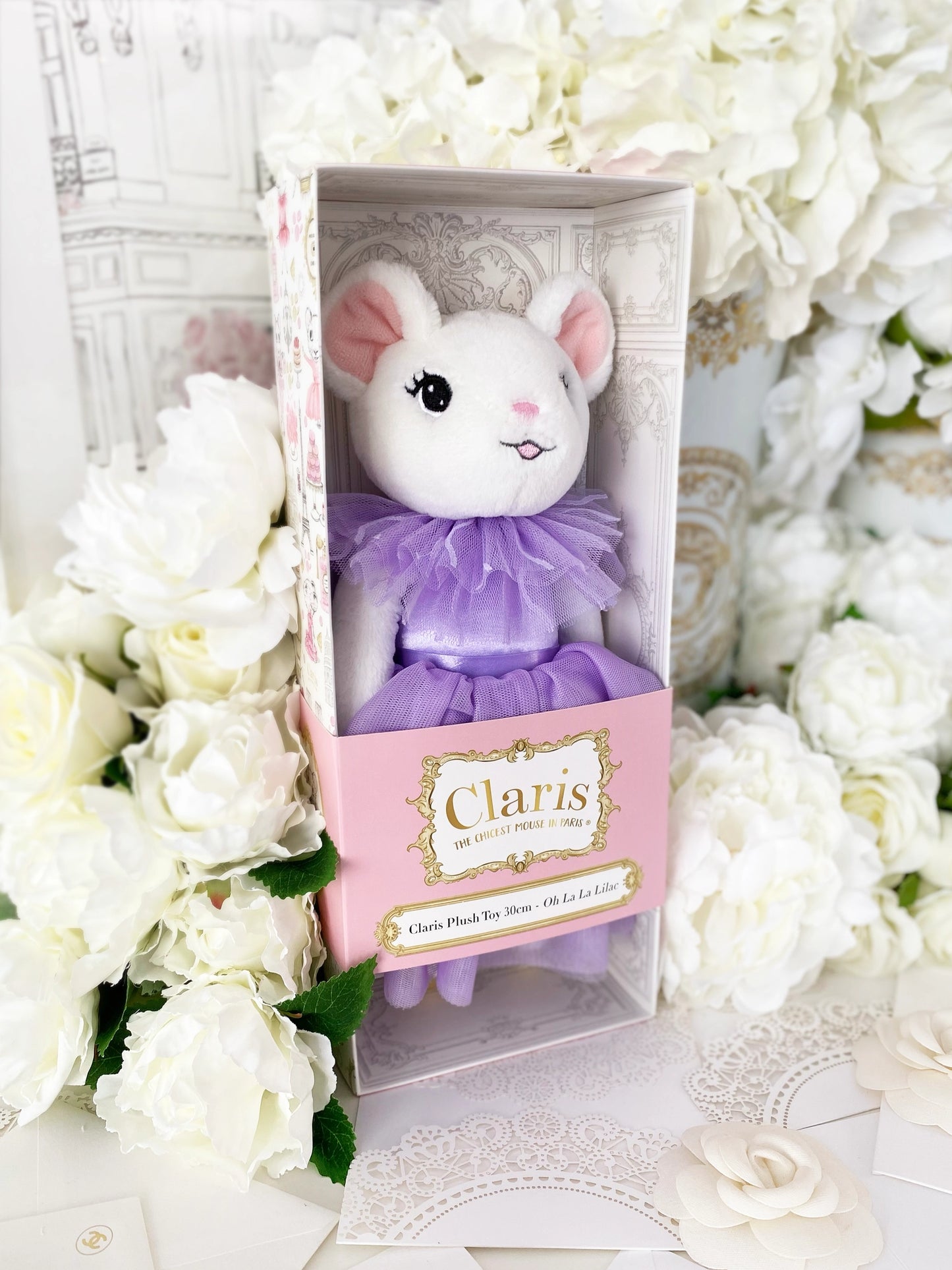 Claris the Chicest Mouse in Paris, 12" Lilac