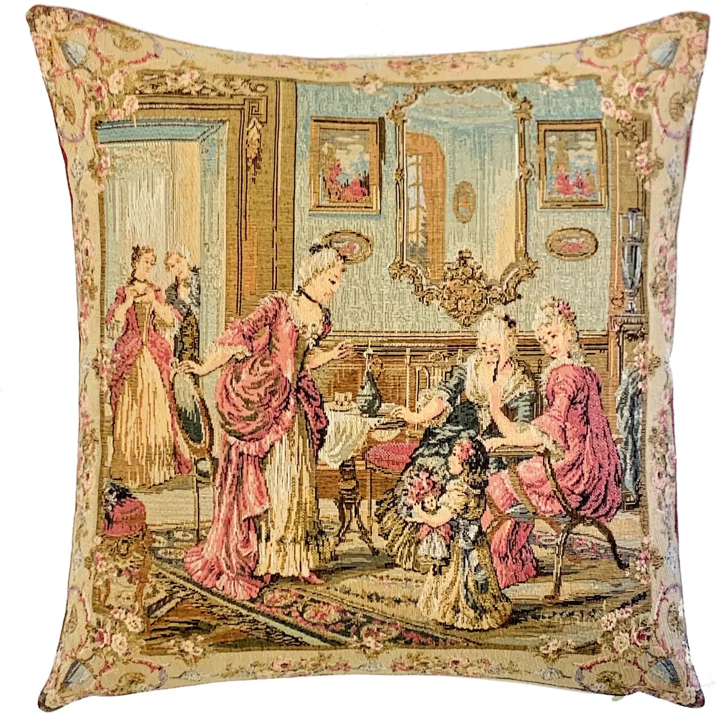 "Gossiping Madames" Pillow