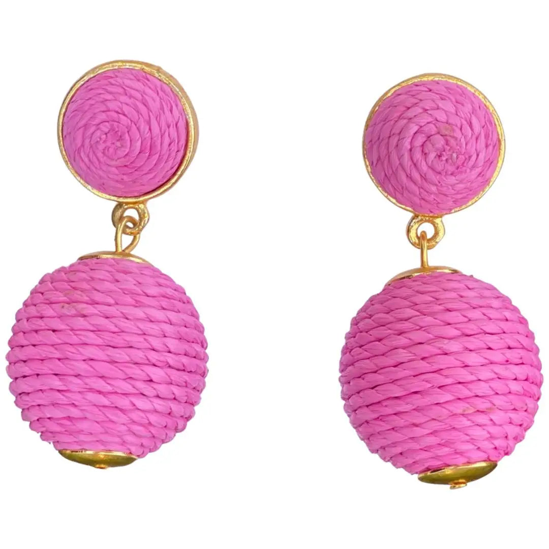 Lantern Raffia Earrings