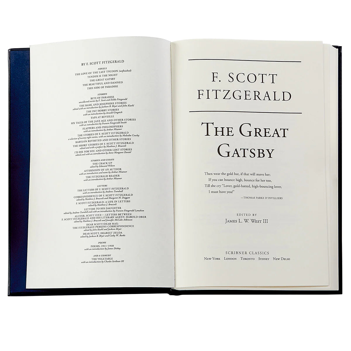 The Great Gatsby, Special Edition, Navy Bonded Leather