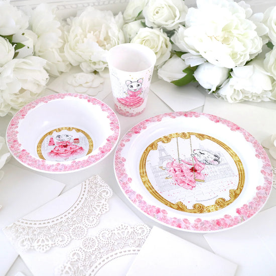 Claris the Chicest Mouse in Paris, 3- Piece Dinner Set