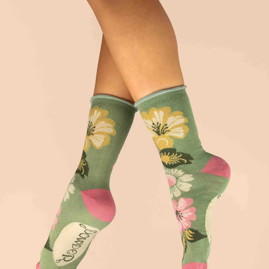 Vintage Flora Ankle Socks