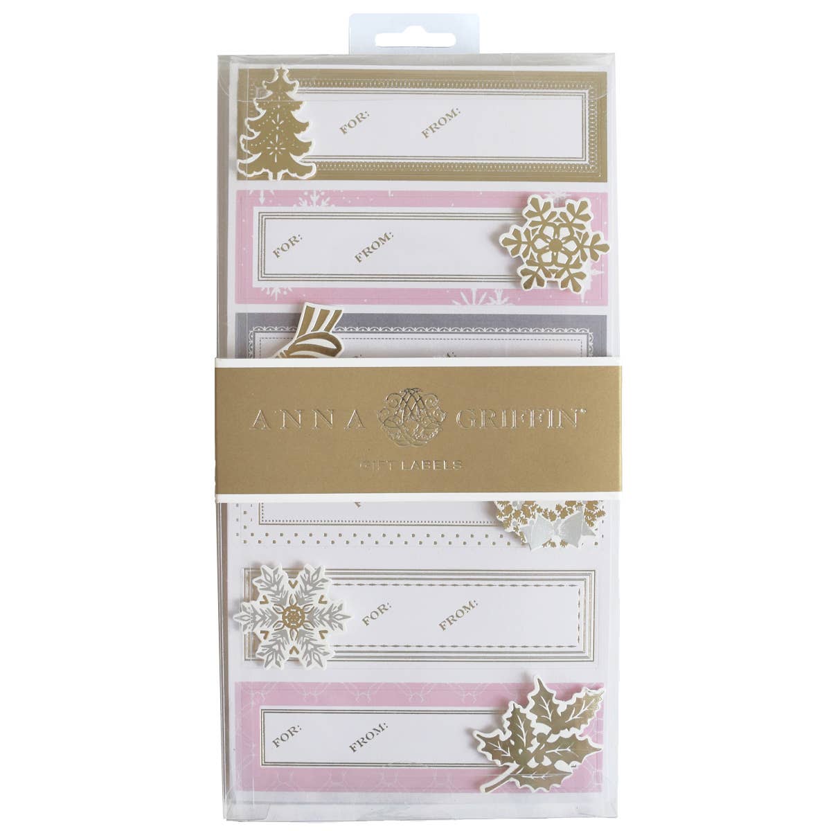 Stickers, Pink & Gold 3D Sticker Labels