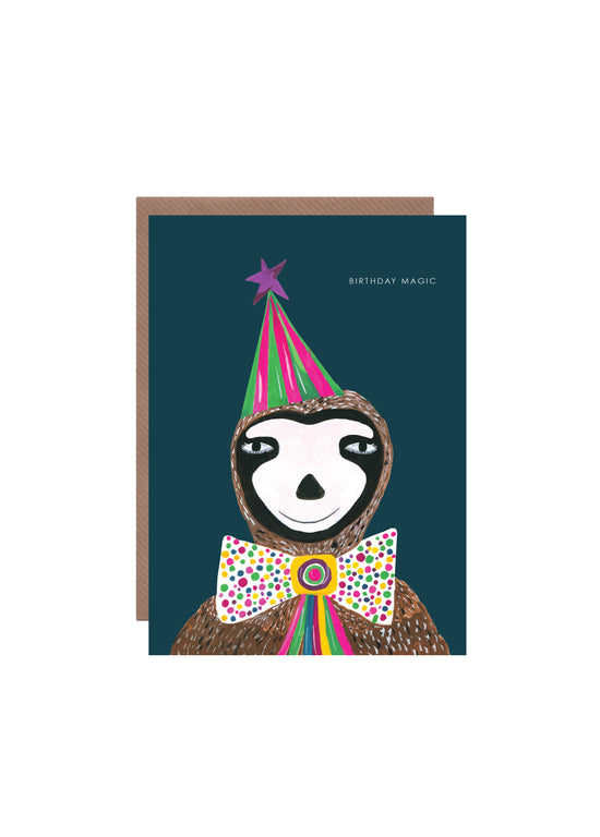 Hutch Cassidy - Magic Sloth Birthday Greetings  Card