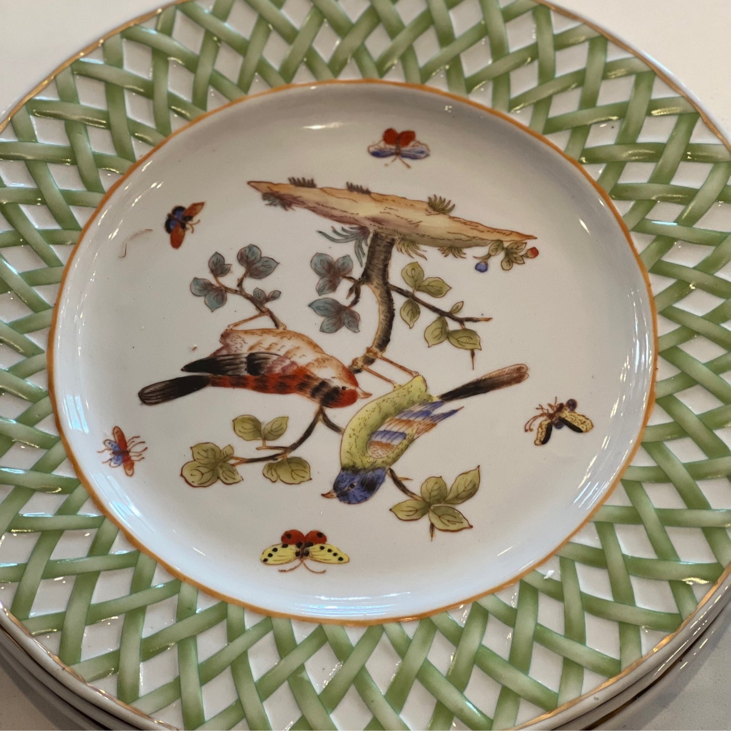 Bird Trellis Plates S/4